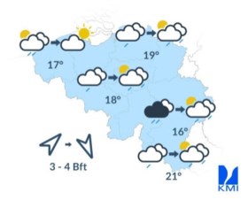 Een natte vrijdag maar een droog weekend