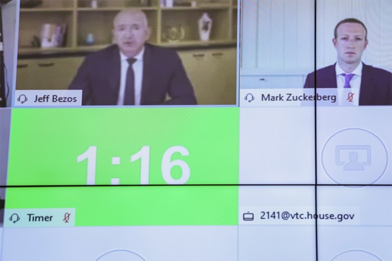 Toplui Apple, Amazon, Facebook en Google op de rooster gelegd in Amerikaans Congres