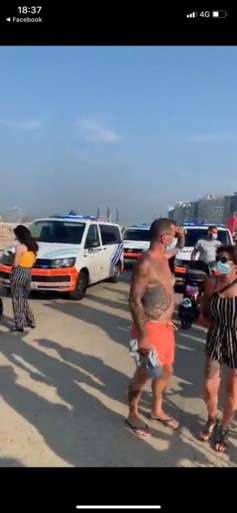 Tumult op strand Oostende, politie massaal ter plaatse