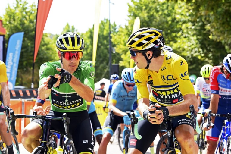 Leider Wout van Aert rijdt vandaag in dienst bergop in de Dauphiné: “Mijn gele trui is vrij soepel, er kunnen wel wat bidons in”