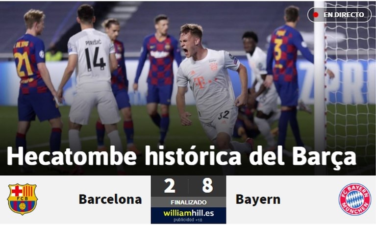 Titels liegen er niet om na sensationele kwartfinale Barcelona-Bayern: ‘Zege van de eeuw’ versus ‘Historische slachting’