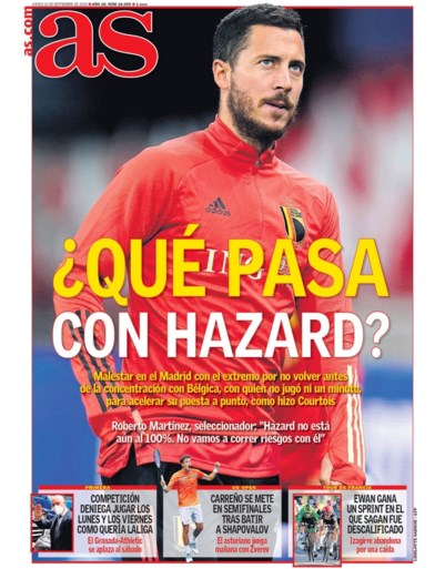 Real-fans willen concurrent in de basis, Madrileense pers stort zich op Eden Hazard: “Wat is er aan de hand?”