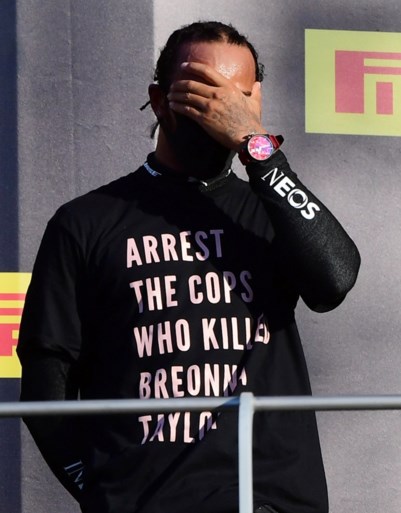 Hamilton krijgt geen sanctie voor dragen van t-shirt met opvallende boodschap