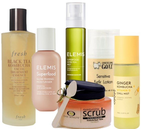 Populair voor in de beautykast: serums en lotions met kombucha of gefermenteerde melk