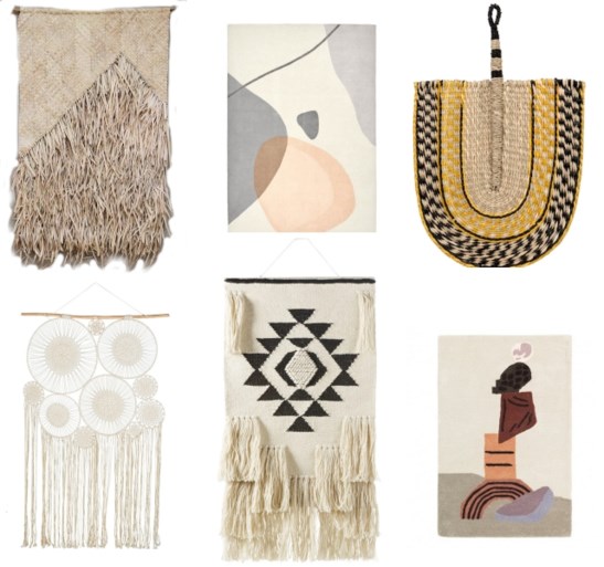 TREND. Hang eens wat textiel als kunst aan de muur