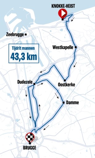 Zo ziet het tijdritparcours van het WK wielrennen Flanders 2021 eruit: strand, wind en historisch erfgoed