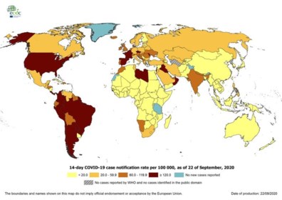 Belgie Kleurt Rood Op De Kaart En Hoort Zo Bij Vijf Zwaarst Het Nieuwsblad Mobile