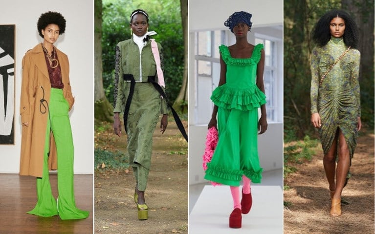 Veel groen en klassiekers. Dit zijn de hoogtepunten van de Londense modeweek