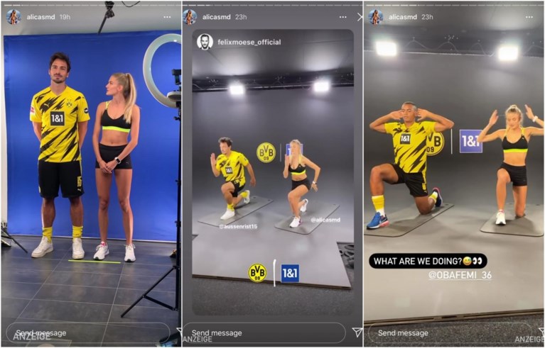 Dortmund-Belgen krijgen bezoek van “de meest sexy atlete ter wereld”, kapitein Mats Hummels ziet af op de piste