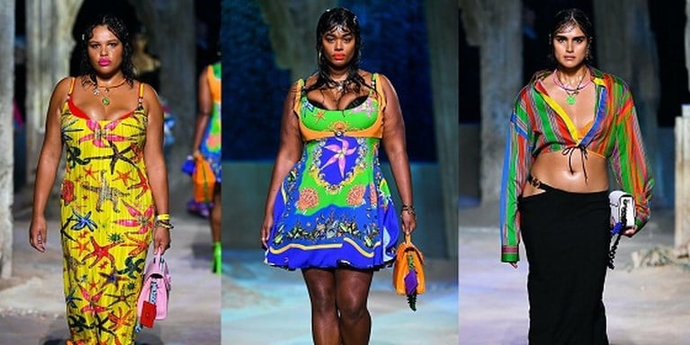 Primeur op de catwalk van Versace: voor het eerst lopen plus-sizemodellen mee