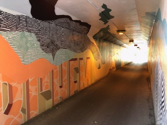 Graffiti-kunstenaars creëren pareltje in fietstunnel Berchem