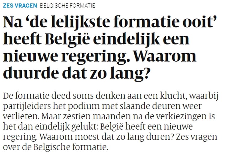 België haalt buitenlandse pers: van “vertrouwen moet herwonnen worden” tot “lelijkste formatie ooit”