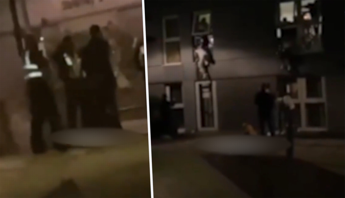 Students at lockdown party jump through the window when …