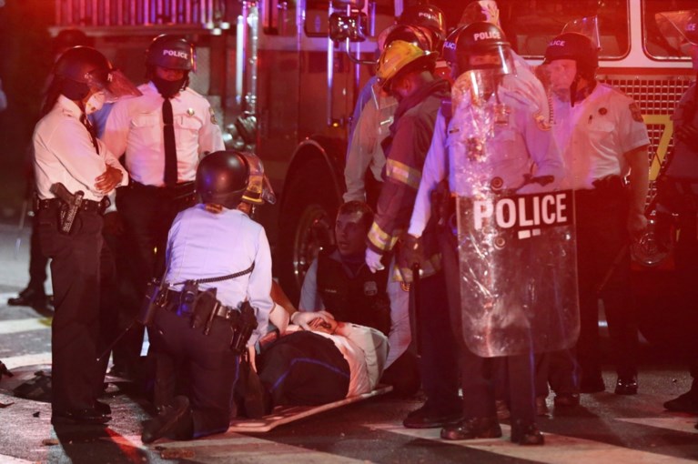 Rellen in Philadelphia na doodschieten zwarte verdachte