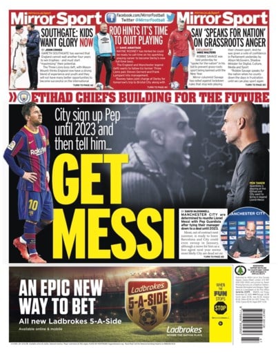 Britse kranten nu al in de ban van transfer van het jaar: “Get Messi”
