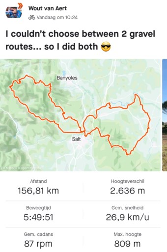 Intussen in de Spaanse bergen: Wout van Aert rijgt de hoogtemeters aan elkaar in aanloop naar veldritseizoen