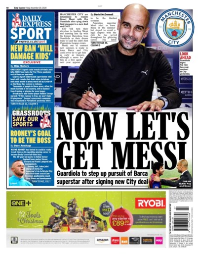 Britse kranten nu al in de ban van transfer van het jaar: “Get Messi”