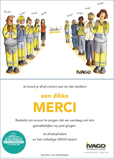 Bedank deze week uw vuilnisman en wie weet bedankt Ivago u terug