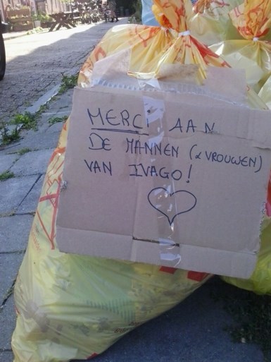 Bedank deze week uw vuilnisman en wie weet bedankt Ivago u terug