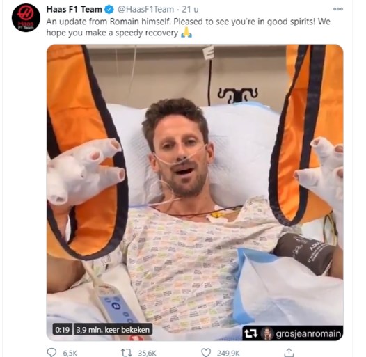 Romain Grosjean twee dagen na horrorcrash: “Dit was een wedergeboorte voor mij”