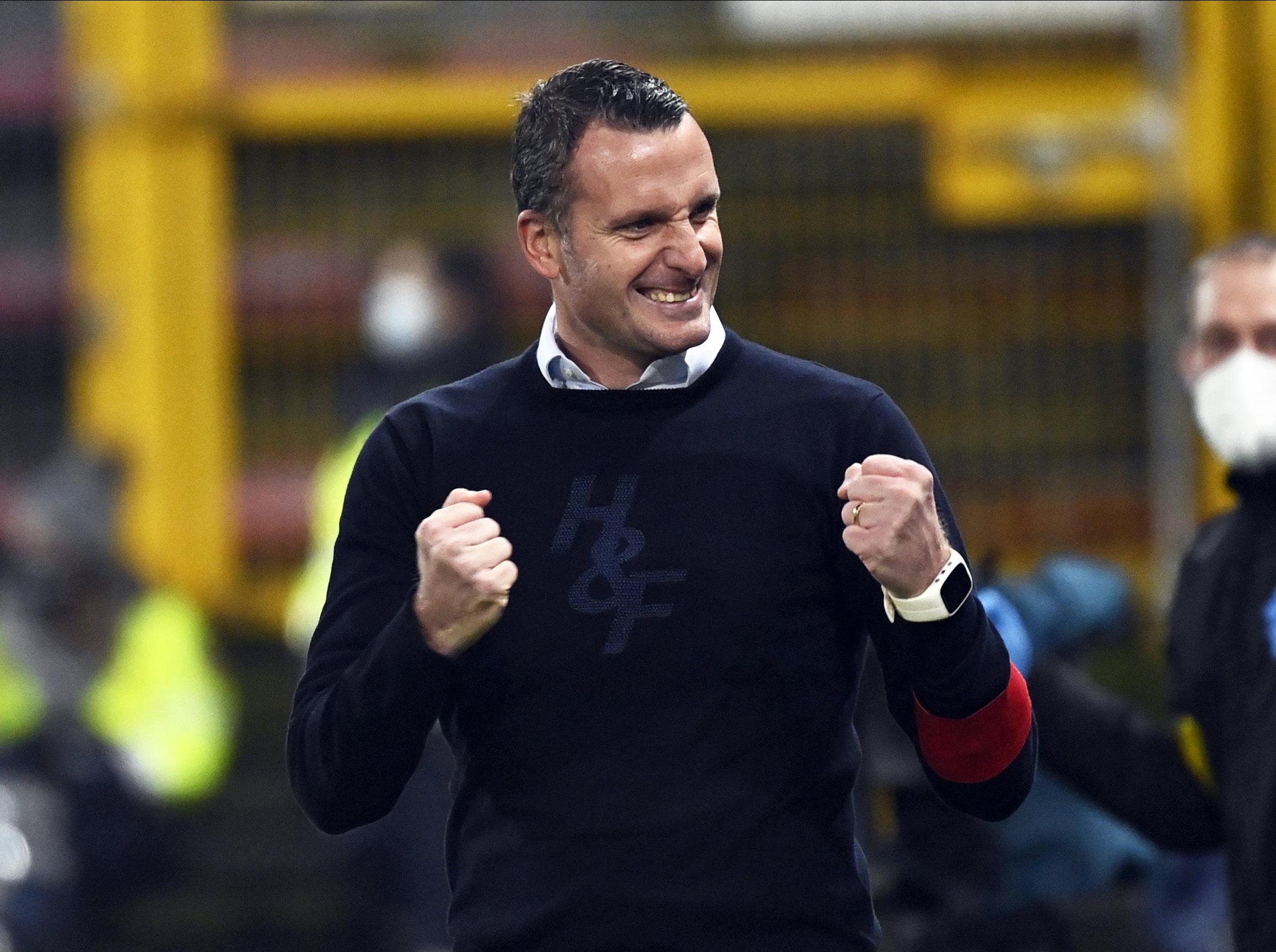 Waasland-Beveren's head coach Nicky Hayen pictured during the