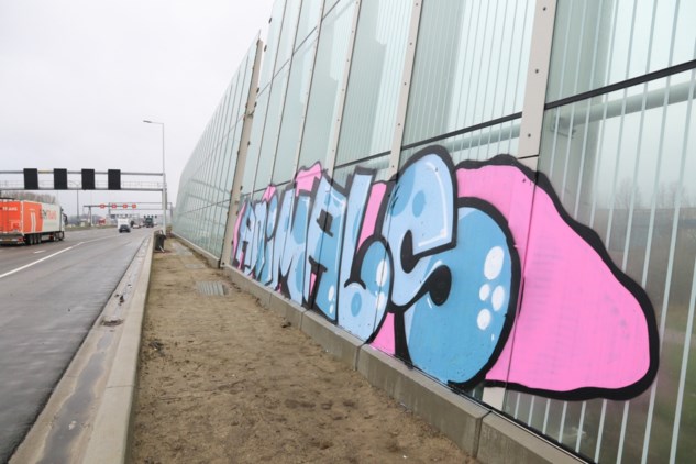 Gloednieuwe Geluidswanden Aan E17 Al Beklad Met Graffiti Het Nieuwsblad Mobile