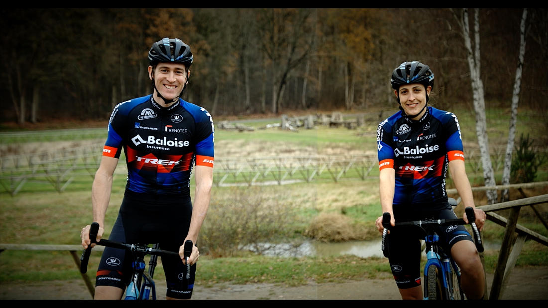 Toon Aerts en Lucinda Brand showen nieuwe outfit van ‘Baloise Trek Lions’
