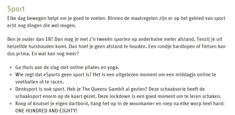 Nederlandse overheid komt met hilarische tips voor coronaproof avondje voetbal thuis: “Bij een doelpunt kan u, zonder te schreeuwen, opstaan uit uw stoel”