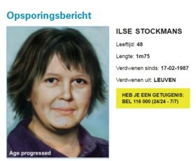 5.000 euro voor gouden tip die verdwijning van Ilse Stockmans opheldert