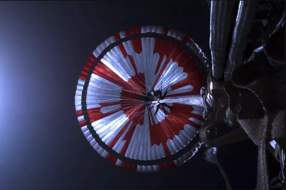 NASA Marslander Perseverance parachute contained secret c …