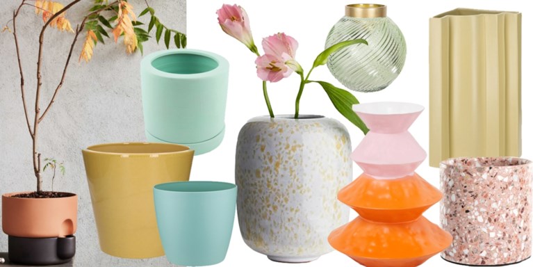 Met deze vaasjes en bloempotten haal je de lente zo naar binnen