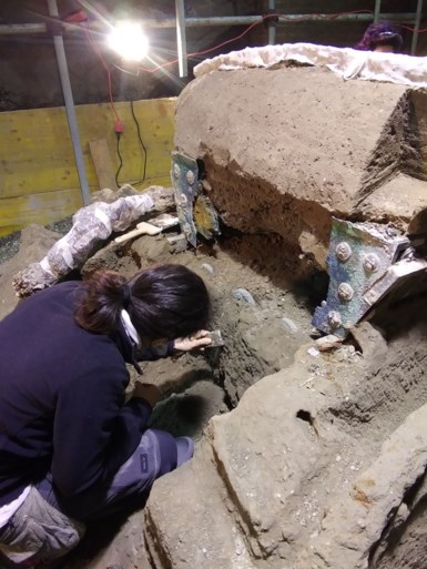 Triomfwagen met erotische afbeeldingen opgegraven in Pompeii