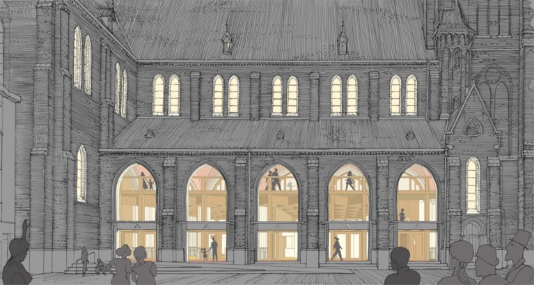 Zo gaat vernieuwde Heilig Hartkerk in Sint-Amandsberg eruitzien: “Blikvanger van de buurt”