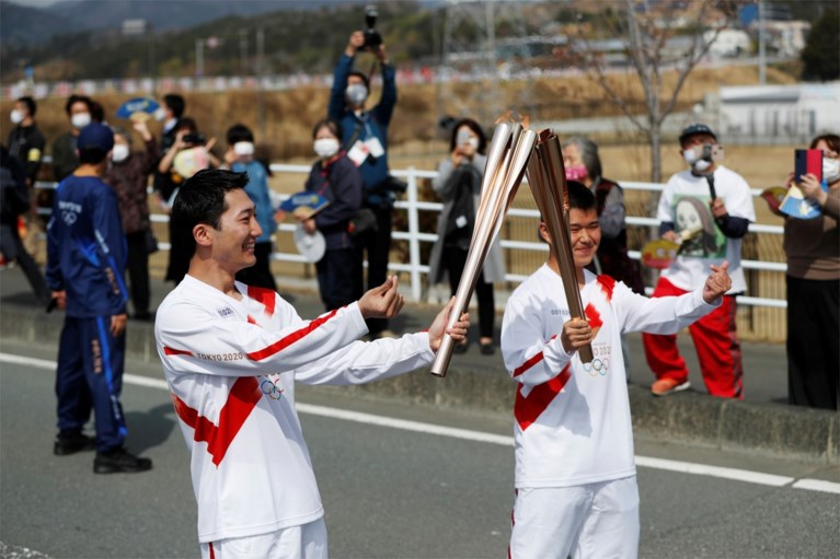 Olympische Spelen Tokio: fakkeltocht olympische vlam gestart in Fukushima