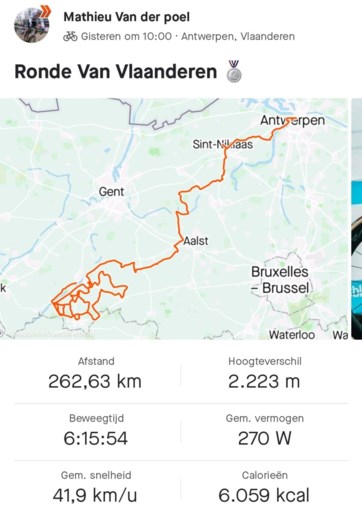 De steile piek en dip van Van der Poel tegen de machtsexplosie van Asgreen: de cijfers achter de sprint in de Ronde van Vlaanderen