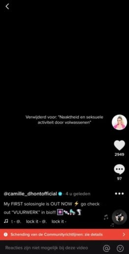 TikTok verwijdert ‘te naakte’ video van #LikeMe-ster Camille Dhont: “Dus we mogen geen badpak meer dragen?”