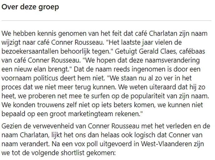 Na de Vooruit-heisa: verandert de Charlatan haar naam naar Café Conner Rousseau?