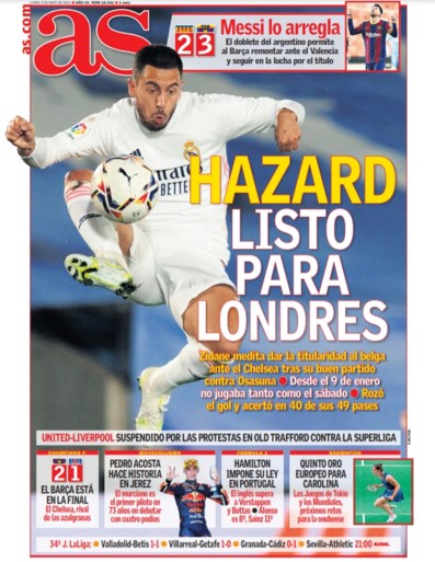 Start “onttroonde prins” Eden Hazard in de basis bij Real tegen ex-club Chelsea? “Zidane krijgt een dilemma voorgelegd”