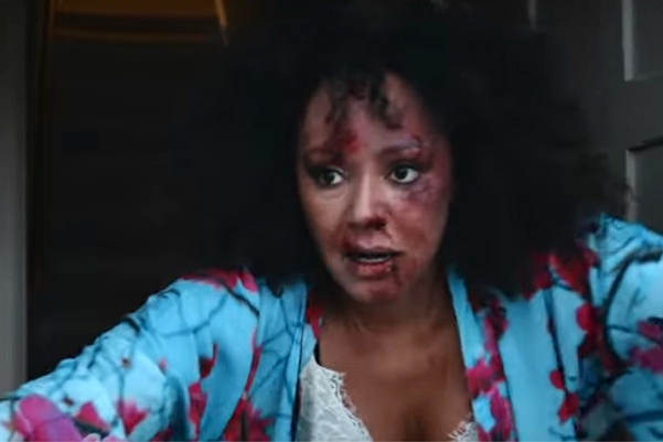 Ex-Spice Girl Mel B appears black and blue in the movie