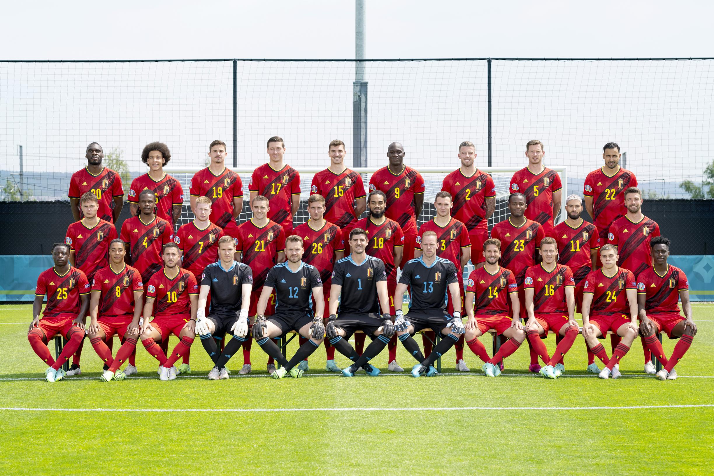 Daar is hij de officiële ploegfoto van de Duivels het EK (en de reserven mochten mee poseren) | Het Nieuwsblad Mobile