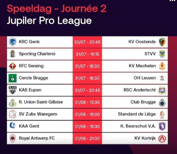 Het EK moet nog beginnen en daar is de nieuwe competitiekalender al: topper op speeldag 1 en al uitgestelde match
