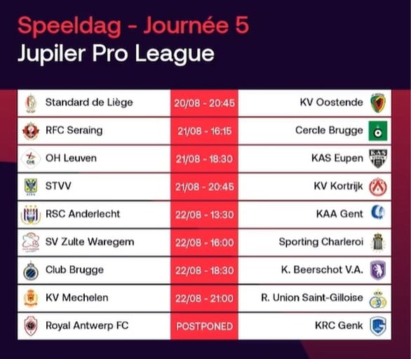 Het EK moet nog beginnen en daar is de nieuwe competitiekalender al: topper op speeldag 1 en al uitgestelde match