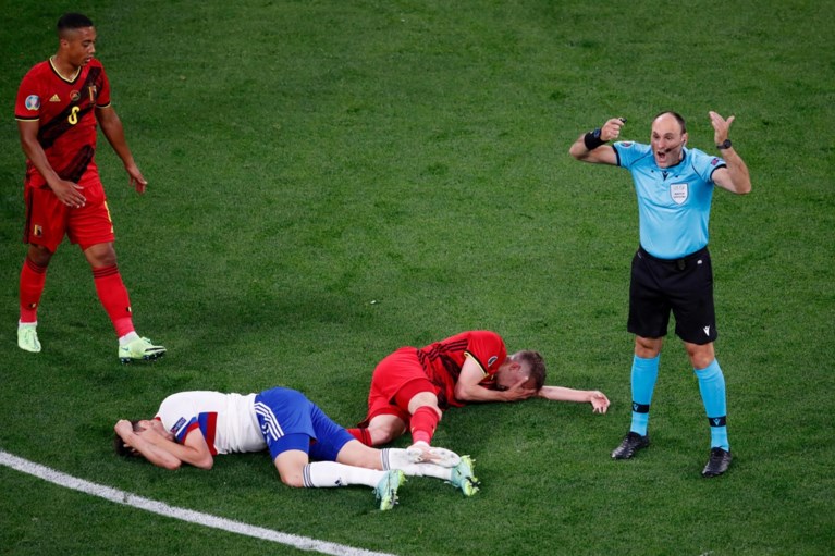 Slecht nieuws voor Rode Duivels: Timothy Castagne heeft oogkasbreuk na botsing met Rus, ook Jan Vertonghen naar de kant