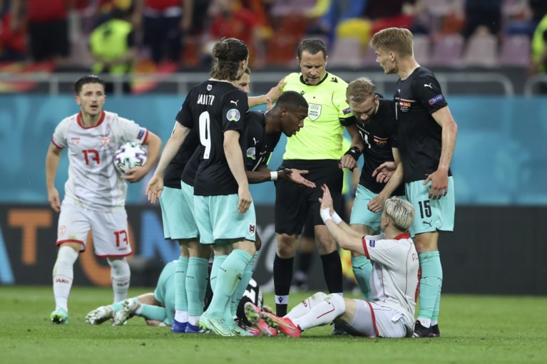 Oostenrijk boekt allereerste zege ooit op een EK tegen verdienstelijk Noord-Macedonië, waar Goran Pandev goaltje meepikt
