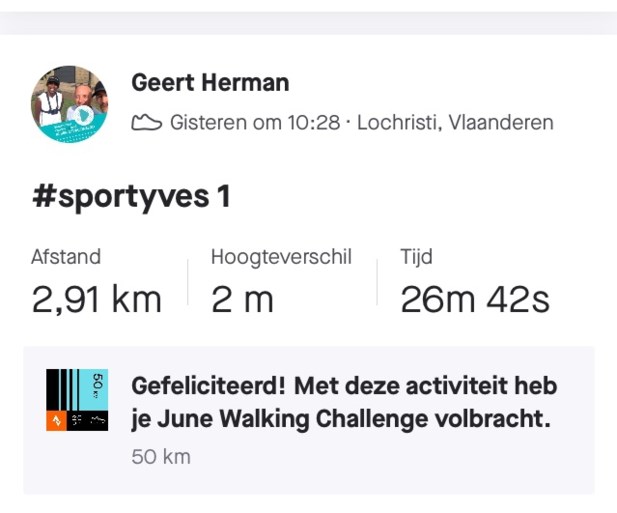 ‘SportYves’ start warme digitale editie op Strava
