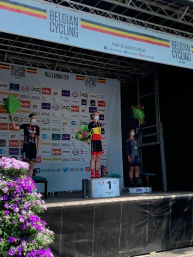 Lotte Kopecky wint voor het derde jaar op rij het BK tijdrijden bij de vrouwen