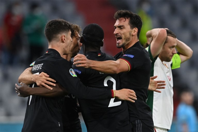 Duitsland vermijdt een hartaanval: Die Mannschaft pas in slotfase naast Hongarije en naar 1/8ste finales