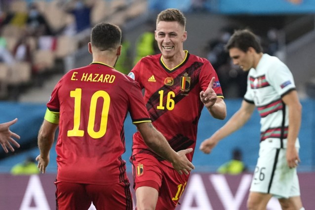 Rode Duivels moeten lang bibberen tegen Portugal, maar bereiken kwartfinale EK na schitterende goal Thorgan Hazard