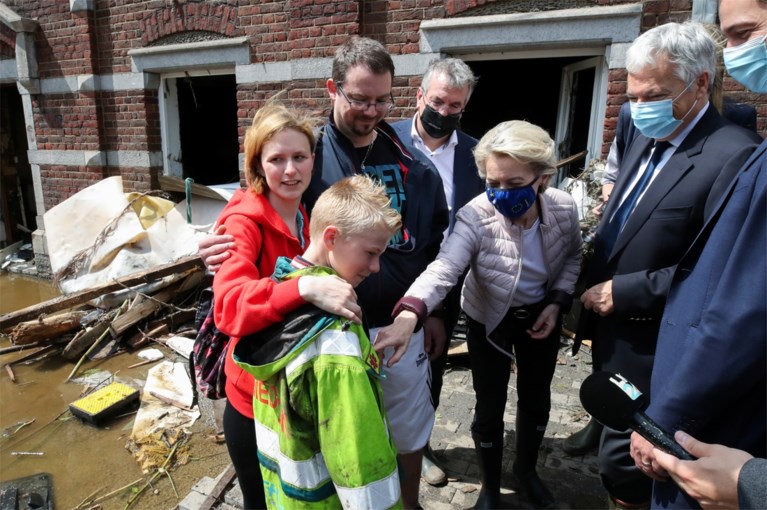 Premier De Croo en Commissievoorzitter Von der Leyen steken slachtoffers Pepinster hart onder de riem
