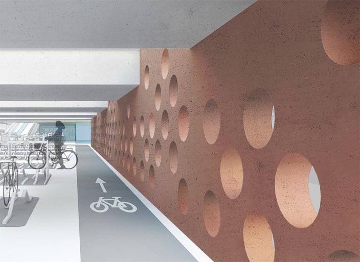 Plaats voor 800 fietsen in ondergrondse parkeergarage op Groenplaats